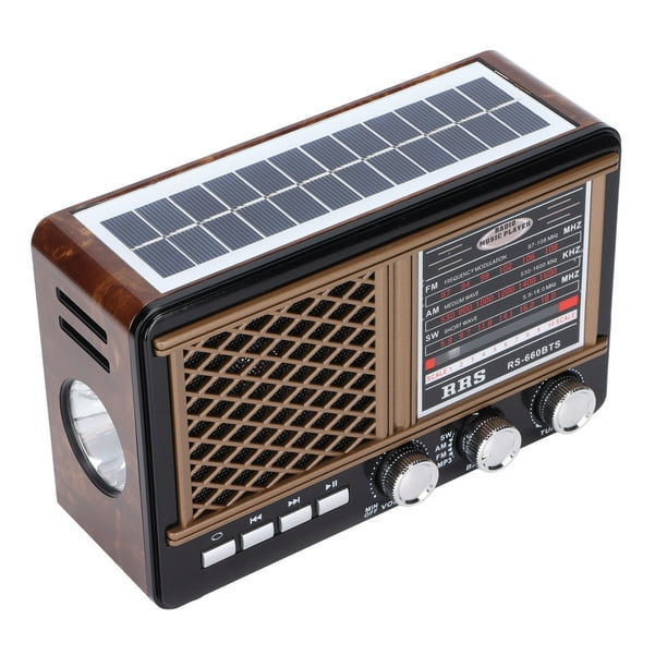 Radio meteorológica de emergencia Radio multibanda solar con pilas y  linterna para emergencias al aire libre NikouMX