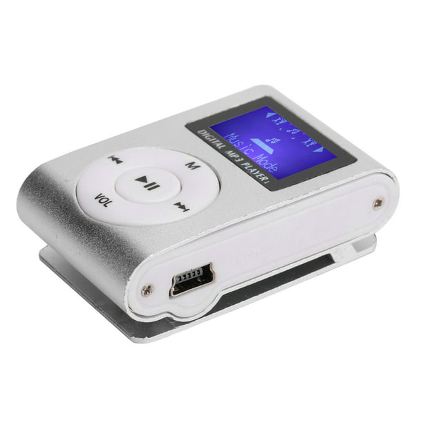 Mini reproductor MP3 portátil con Clip, reproductor de música MP3 con  pantalla LCD, compatible con tarjeta