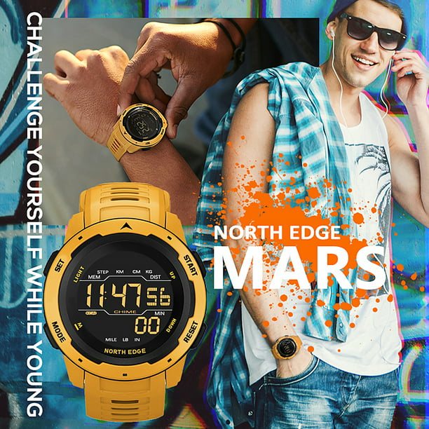Reloj solar Reloj de cuarzo deportivo de tiempo dual Relojes de hombre  Reloj de pulsera digital con LED para hombre Reloj solar para hombres Reloj