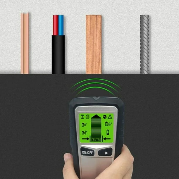Detector De Metales Profesional 5en1 Escáner De Pared Cable Gris
