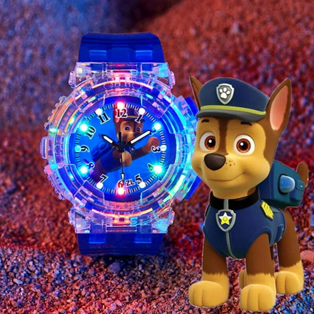 Reloj con patrón de la patrulla canina para niños, pulsera de cuarzo con  dibujos animados de cristal, juguete de moda, 2023 qym unisex