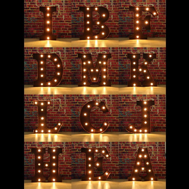 Lámpara Decorativa con Letras Luminosas, Luz Letras, con Pilas, Letras Del  , Letrero, Decoración de perfecl LED Señal