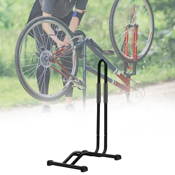  Soporte de suelo para bicicleta, soporte de estacionamiento de  bicicleta de acero para bicicletas de 16 a 29 pulgadas, organizador de  almacenamiento de ciclismo para interiores y exteriores, soporte : Deportes
