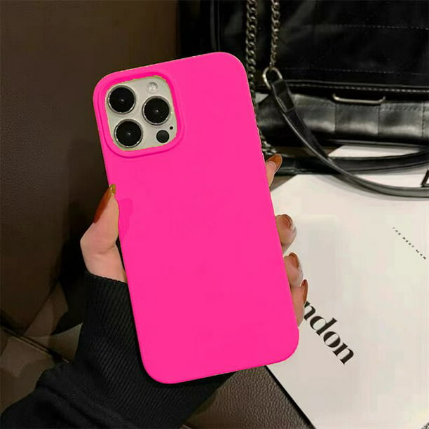 Funda iPhone 13 Pro silicón logo rosa