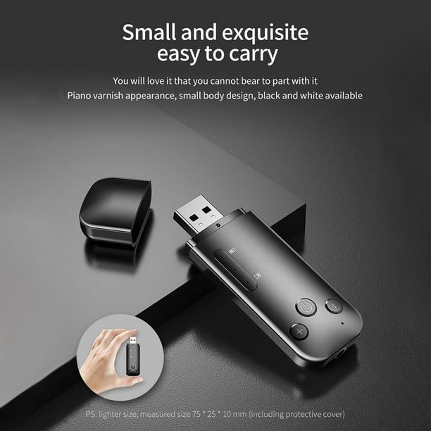 Receptor y Transmisor Bluetooth USB 5.0, Adaptador de Audio Bluetooth USB  3.5mm para Estéreo Doméstico, de Soledad