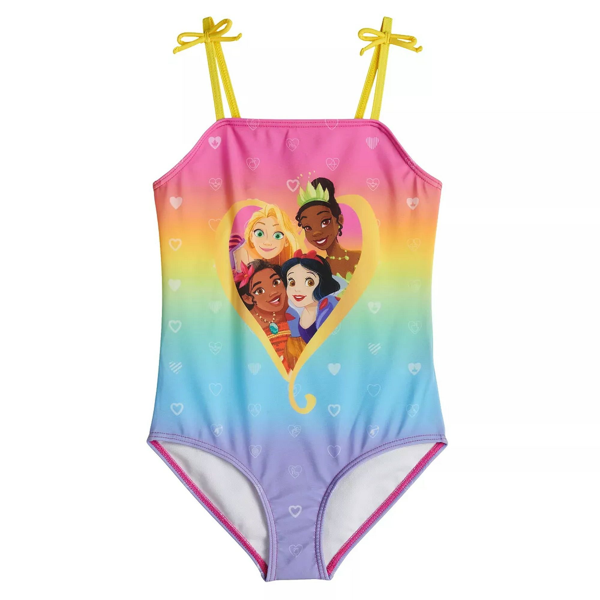 de baño de una pieza para niñas de Princesas Fam Together Swimwear Walmart en línea