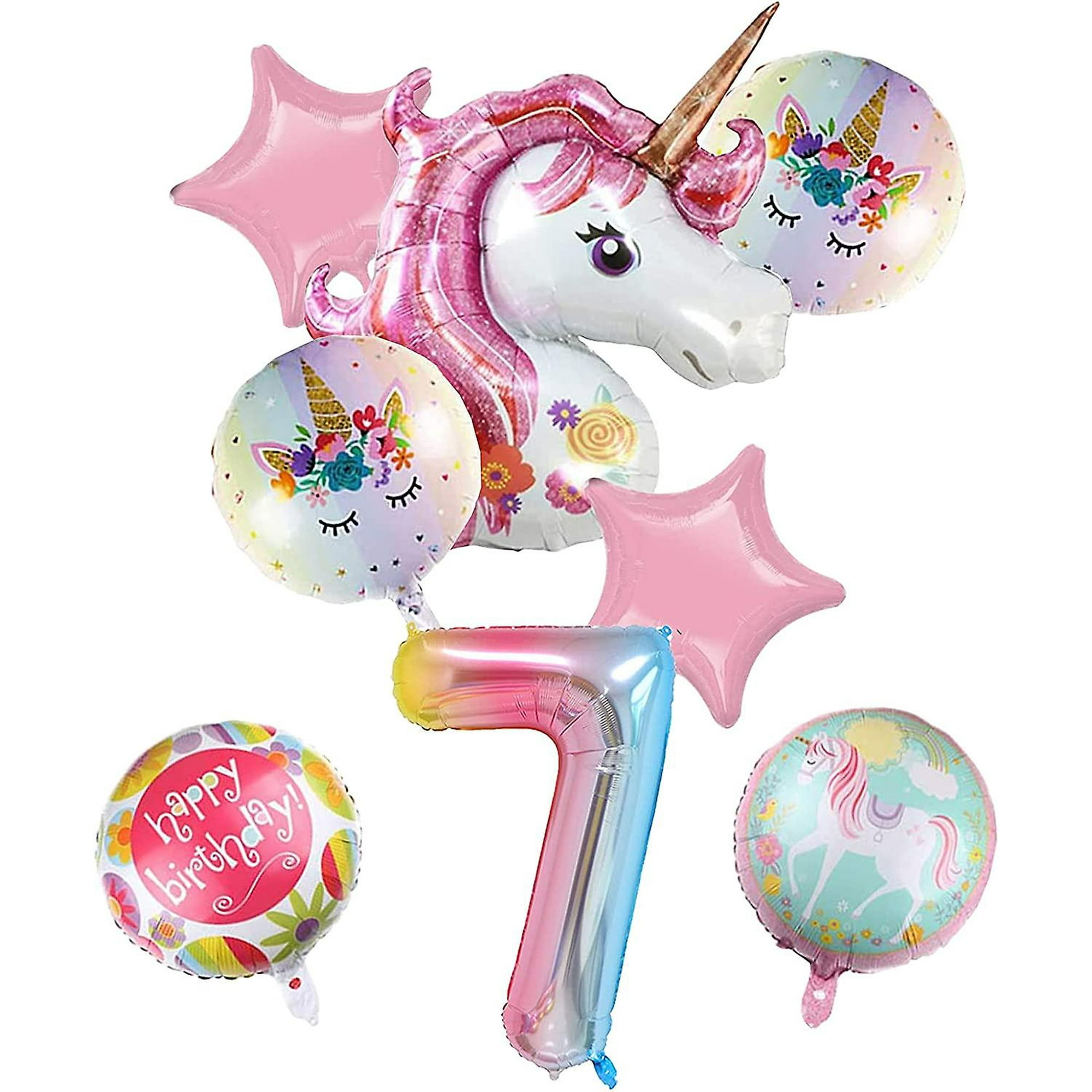 Otro globo decorativo de 5 unicornios para jardín, globos de unicornio de  100 cm, decoraciones para fiestas de cumpleaños, globos de aluminio para  fiestas de cumpleaños de 5 años