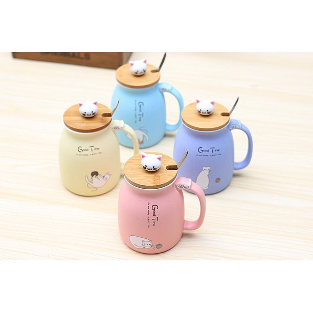 1 Unidad, Taza De Café De Gatito De Dibujos Animados, Tazas De Café De  Cerámica De 400 Ml/13,5 Oz, Tazas De Agua De Gato Kawaii Bonitas, Vasos De  Vera