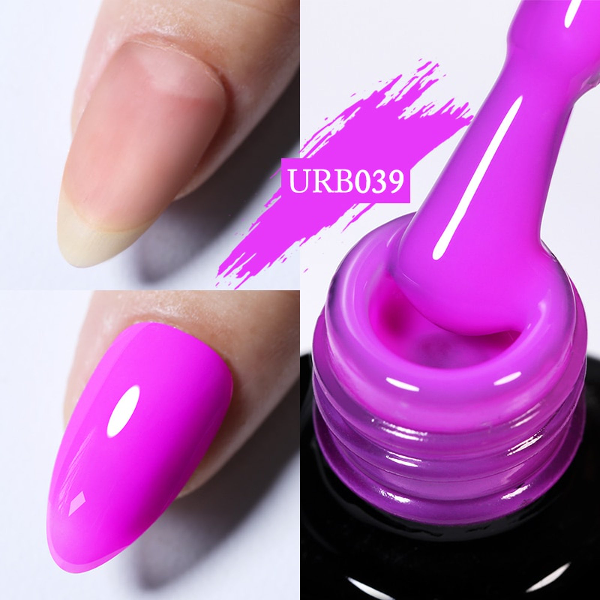 UR SUGAR 7ml Brillo reflectante Goma Base Gel Esmalte de uñas Botella de  vidrio Lentejuelas brillantes Soak Off Gel UV para manicura Dengxun unisex