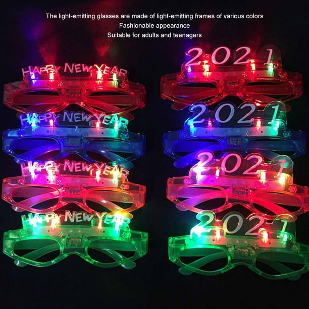 Gafas Luminosas LED Gafas de Neón, 12 Piezas Gafas de Fiesta para