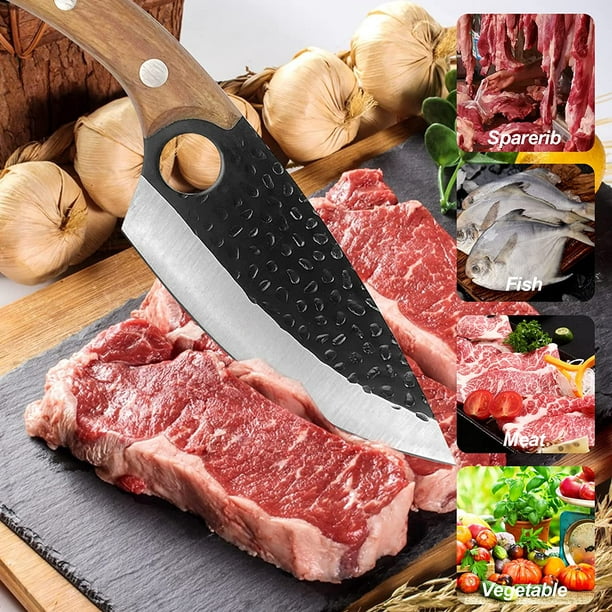 prime damascus Cuchillo de chef, cuchillos de cocina afilados, cuchillo  profesional de corte de carne para chefs, el mejor regalo hecho a mano  (madera