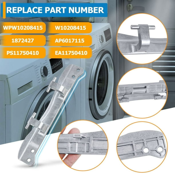 Bisagra de puerta de lavadora, accesorios para lavadora, bisagra de puerta  de aleación de aluminio, pieza de repuesto para lavadora de carga frontal