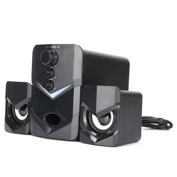Barra de sonido estéreo con cable USB Reproductor de música Bass Surround  Sound Box 0.138 in Entrada para PC Celulares Tabletas Escritorio Portátil