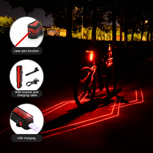 Bicicleta USB recargable LED Bike Tail Light Night Running Advertencia Luces  de bicicleta Tmvgtek Nuevos Originales