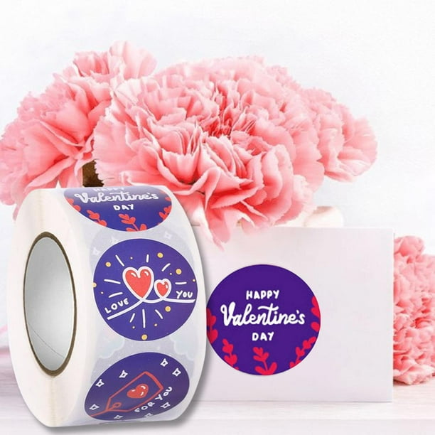  Calcomanías personalizadas para el día de San Valentín,  pegatinas personalizadas para el día de San Valentín, etiquetas de San  Valentín, regalos redondos de fiesta de San Valentín, etiqueta engomada de  regalo