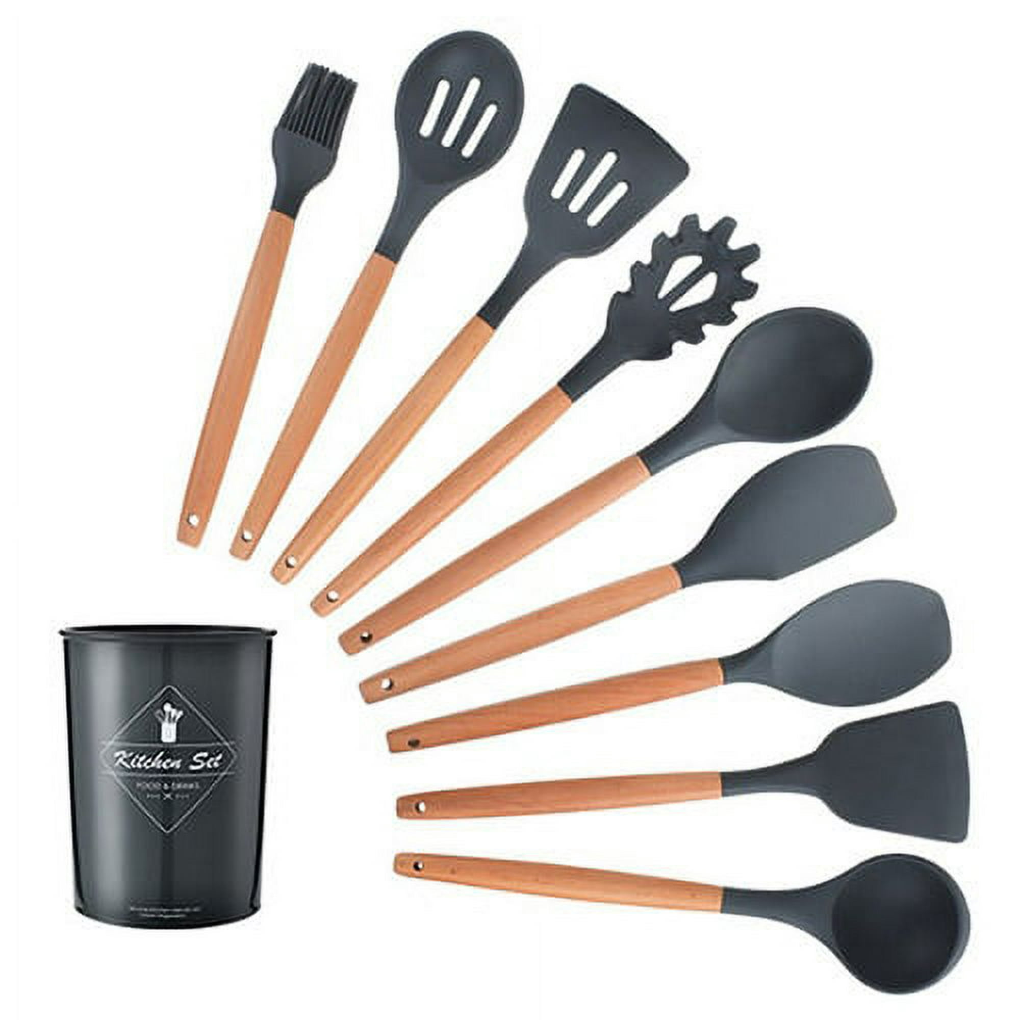 Juego de utensilios de cocina de silicona, 12 piezas antiadherentes,  utensilios de cocina para horne…Ver más Juego de utensilios de cocina de