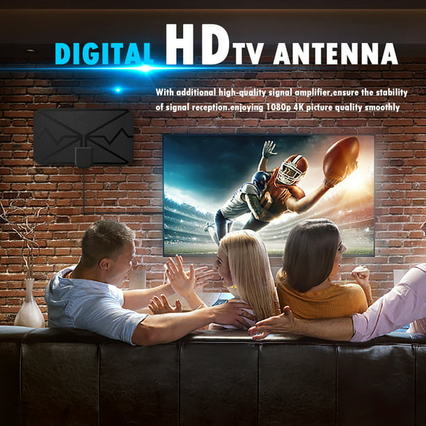 Antena de TV Digital Interior 1080p Full HD con Amplificador de Señal