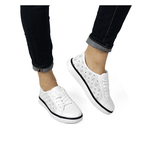 Tenis Casual con agujeta Mujer Flexi Sintetico 107702 Blanco Flexi