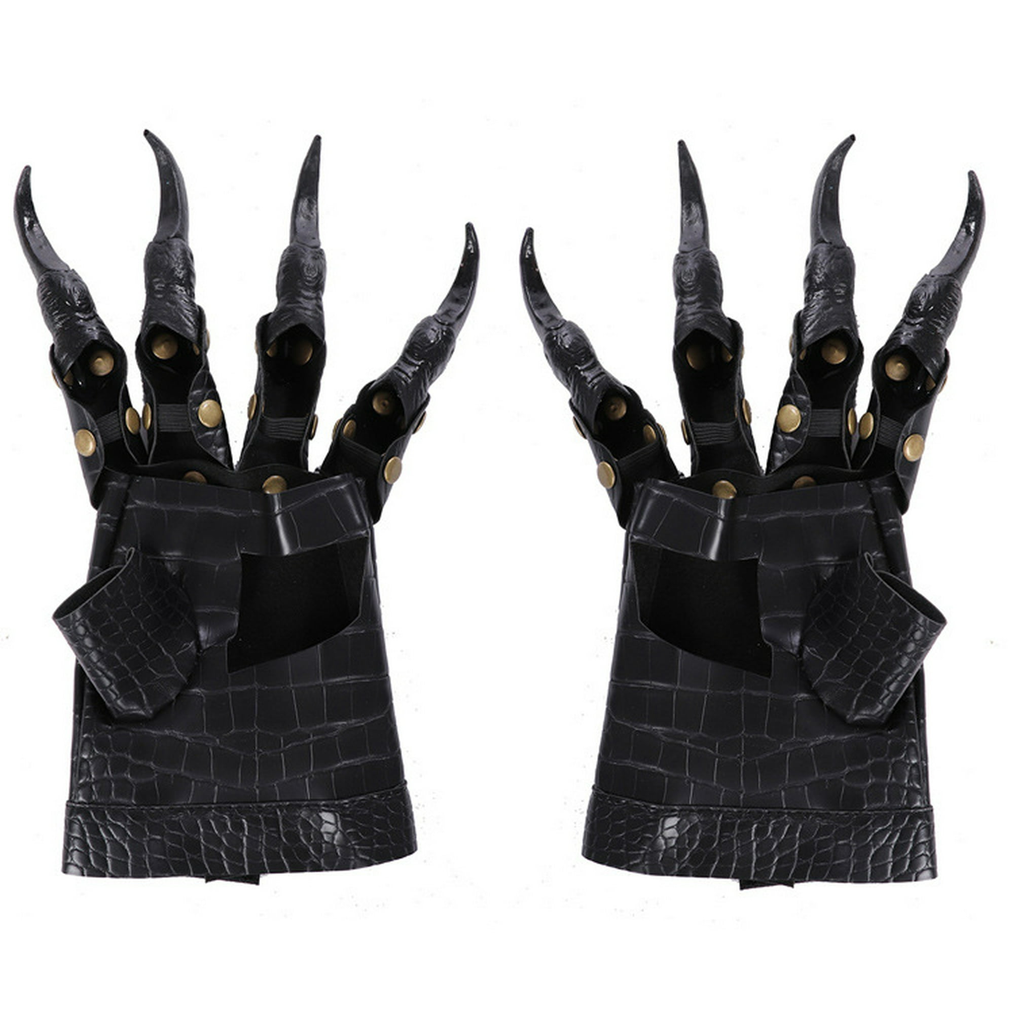 Guantes negros de Halloween largos con garra de fantasma, guantes de  disfraz de uñas largas de miedo, para fiesta temática de cosplay, guantes  de