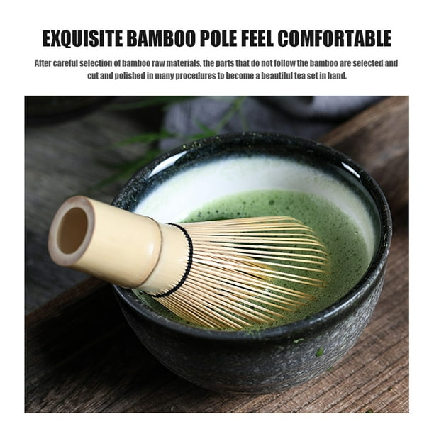 Juego De Bambú Batidor Y Cucharas Para Té Matcha