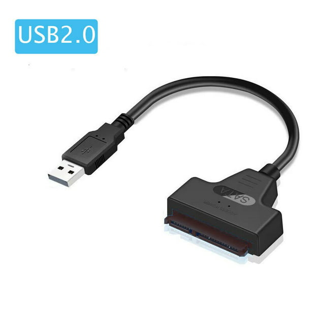 Cable SATA a USB 3,0/2,0 de hasta 6 Gbps para disco duro externo HDD SSD de  2,5 pulgadas, adaptador SATA 3 de 22 pines, cable USB 3,0 a Sata III