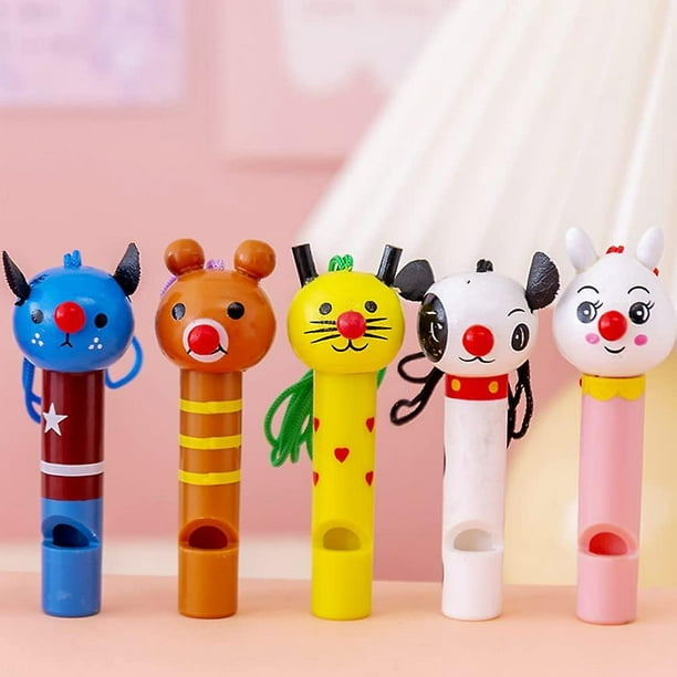 Regalo para niños de papel soplados silbato juguete: 30 piezas de dibujos  animados en forma de animal silbato generador de ruido favores fiesta de