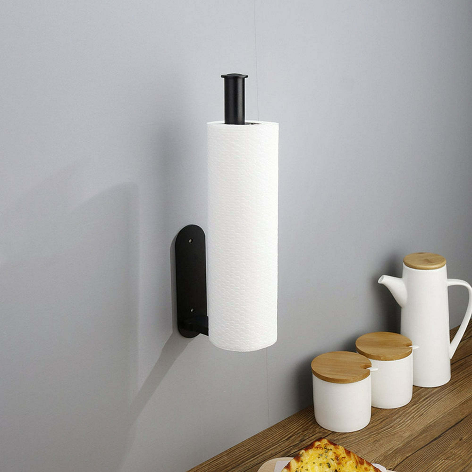 Elksdut Soporte para toallas de papel para montaje en pared, dispensador de  papel higiénico 4 en 1, almacenamiento de cocina multifuncional