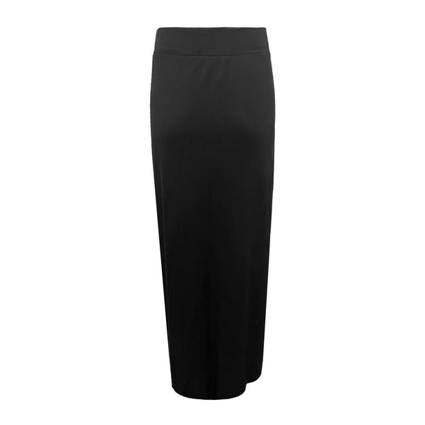 Faldas largas Falda larga casual para damas Una línea Asimétrica Color  sólido Estilo sexy Traje diario Ygjytge Negro T L para Mujer