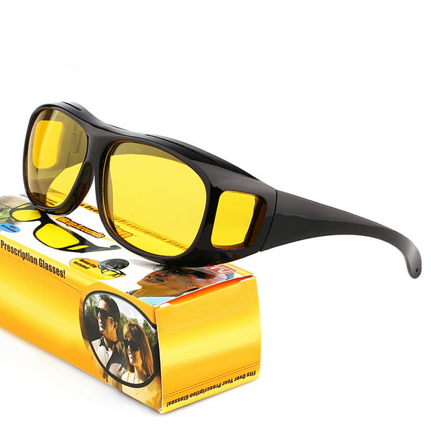 LVIOE Gafas polarizadas de visión nocturna para mujer, gafas teñidas  amarillas con decoración de mariposa para conducción nocturna, Normal
