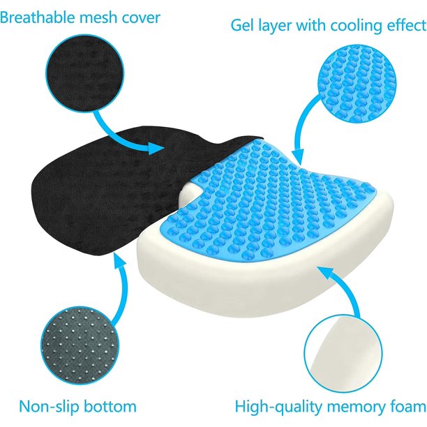 Cojin Coxis en Gel y Memory Foam - Antiescaras