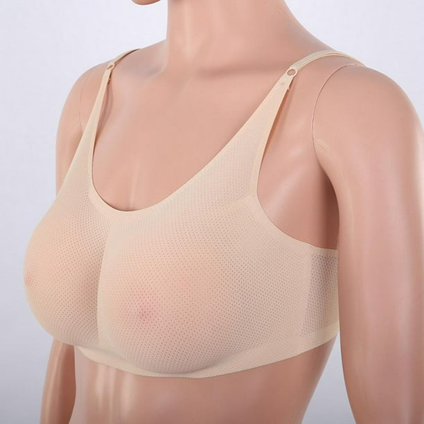 Buy FLAWISH Pocket Bra Top Silicone Fake Boobs for Mastectomy Brassiere  Black AA at