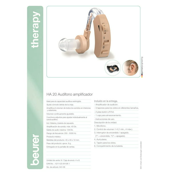 Audífono recargable Auriculares inalámbricos Amplificador de sonido  Audífonos digitales Herramientas de ajuste de oídos invisibles para la  sordera