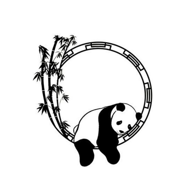 1 Pieza Vinilo Adhesivo Pared Patrón Panda Dibujos Animados - Temu