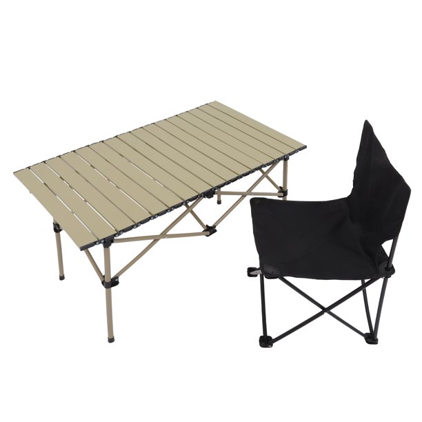 Mesa De Camping Plegable Con 2 Bancos Sillas Reforzada Nueva