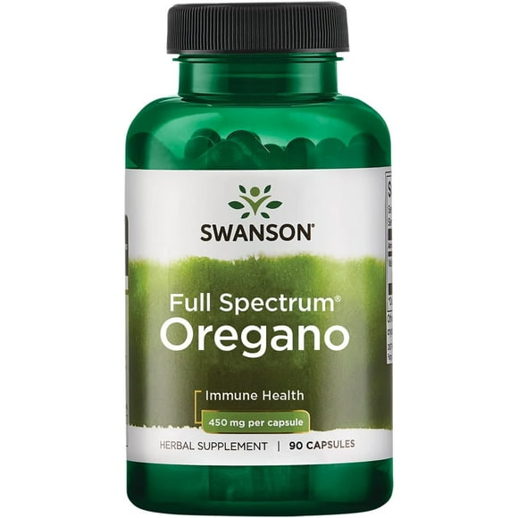 swanson  aceite de orégano 450mg 90 cápsulas suplemento para reforzar el sistema inmunitario