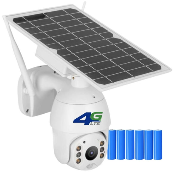 cámara de seguridad con panel solar conexión 4g exterior inalámbrica con baterías a prueba de agua visión nocturna detección de movimiento iosandroid zinker cámara solar