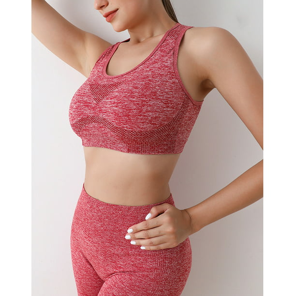 Conjunto De Yoga Trajes de ropa deportiva para mujer Traje deportivo sin  costuras portátil Artículos deportivos elásticos Hugtrwg Para Estrenar