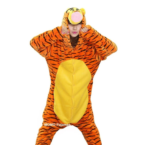 Mono de tigre Unisex, disfraz de Animal para adultos, pijamas de felpa para  niños, monos de Cosplay El Mercado de Encantos