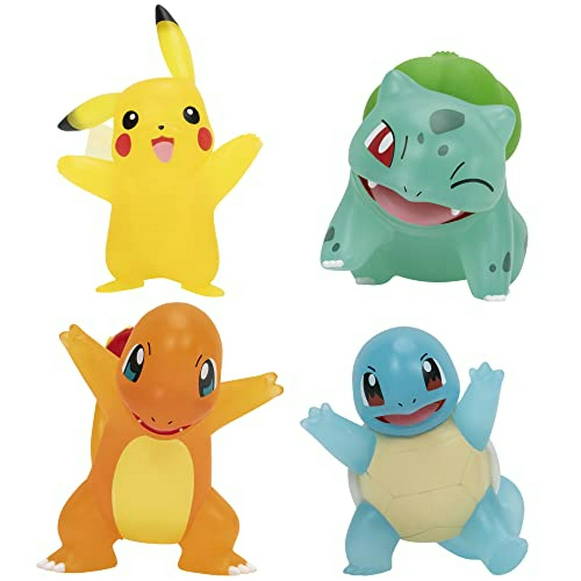 Paquete de 4 figuras de combate de Pokémon, translúcidas Pokémon Pokemon
