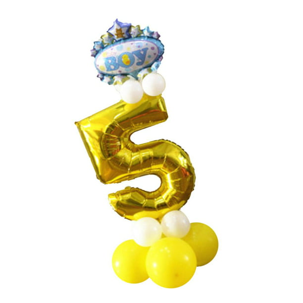 Globos de números grandes del 0-9, color azul, 40 pulgadas, kit para  decoraciones de fiesta de cumpleaños y baby showers para inflar con helio
