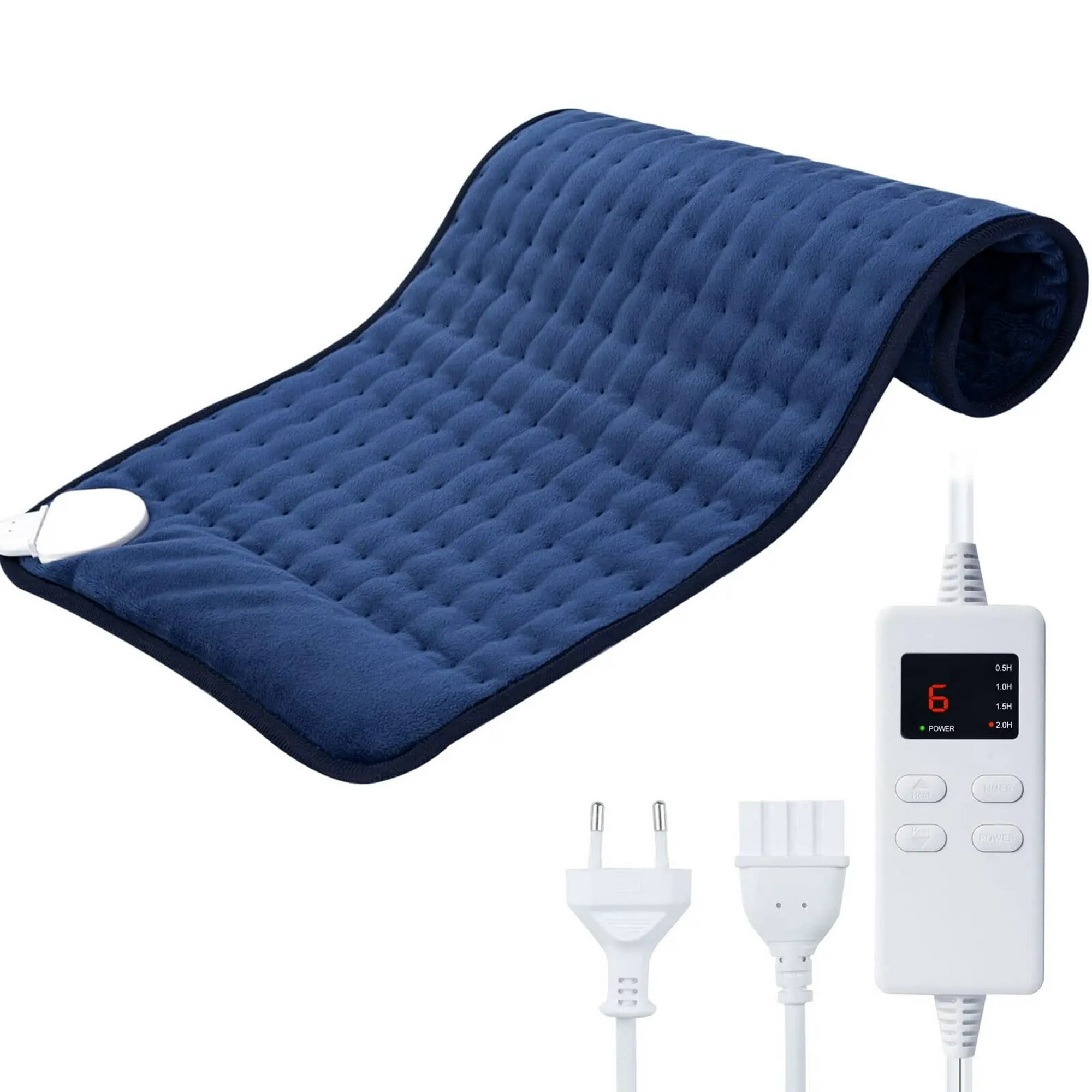 Almohadilla eléctrica térmica con 6 niveles de temperatura, manta eléctrica  Lumbar, esterilla eléctrica de calentamiento rápido para la espalda y el  cuello Cervical