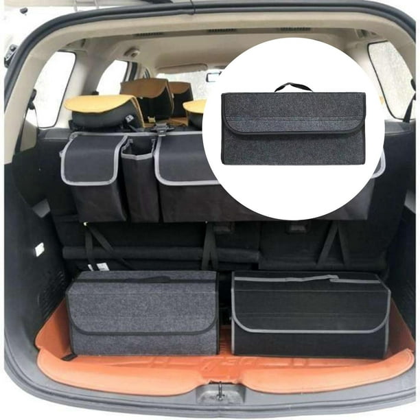 Caja de almacenamiento para maletero de coche, organizador de tela