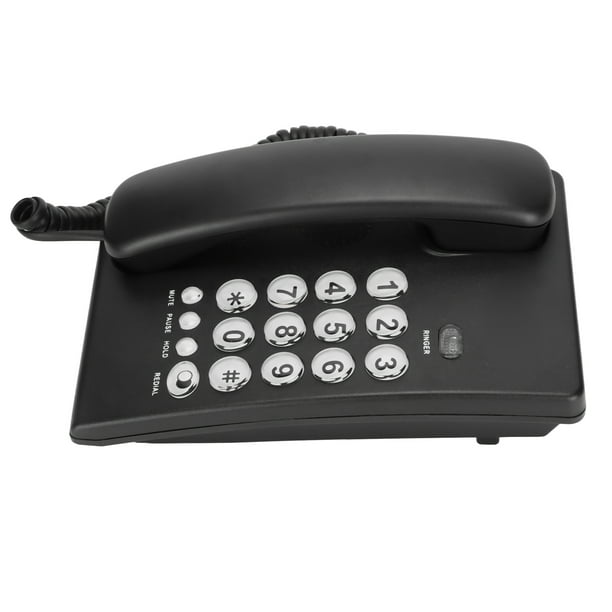 KXT504 Teléfono de escritorio con cable Teléfono fijo multifuncional con  botón grande para hotel de oficina en casa (blanco)