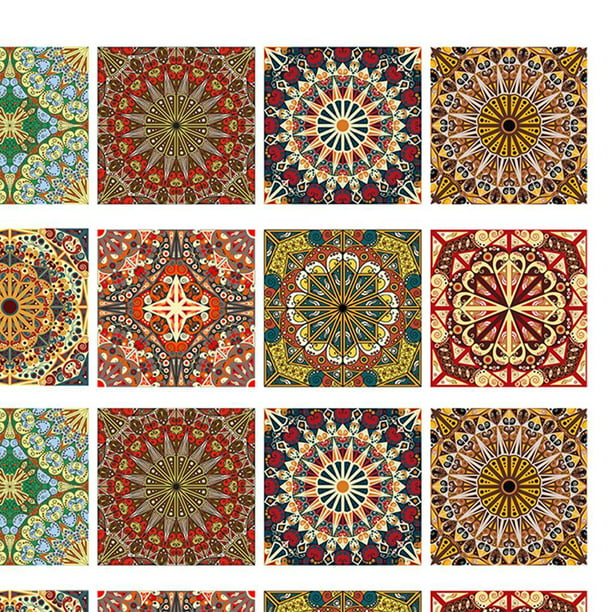 20 Piezas Mosaico Azulejos de Pared Pegatinas Cocina Baño Calcomanías , # 1  10x10cm Soledad Mosaico de azulejos de pared pegatinas