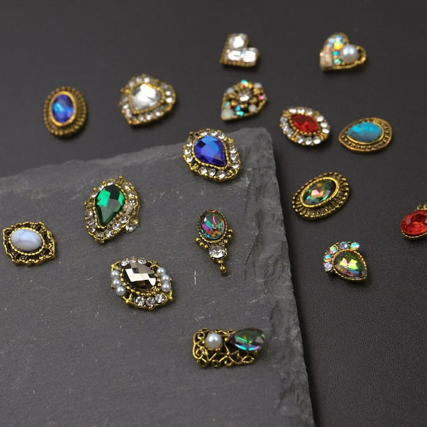 Cristales para uñas, piedras preciosas con reverso plano, para decoración  de uñas, maquillaje, ropa, Namotu CPB-US-CJZ310-6