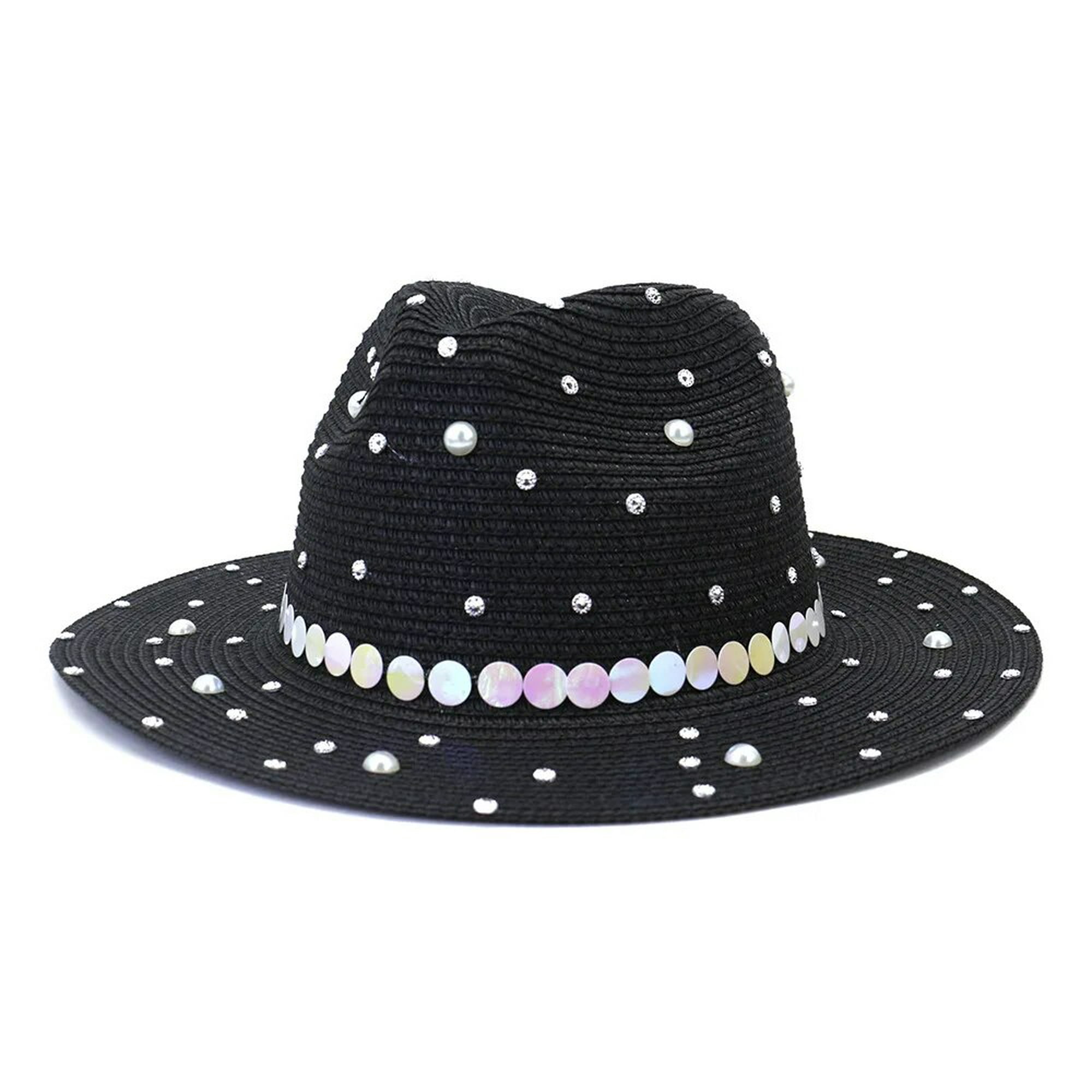 Funtery Paquete de 12 sombreros de paja para hombre, sombrero de paja de  verano de ala grande, sombrero de playa para granjero, protección solar