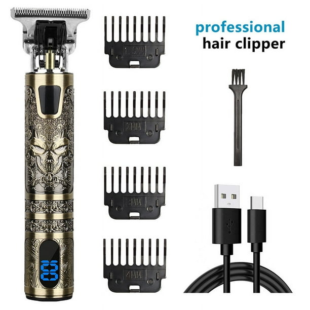 Cortapelos para hombres profesionales - Cortadora de pelo de barba, kit de  cortapelos inalámbrico para barba, kit de corte de pelo con pantalla LED