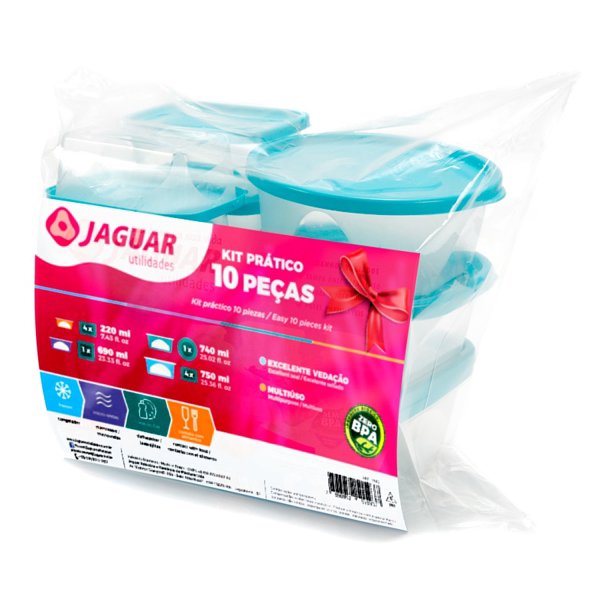 Juego de 3 Contenedores de niños para comida en plástico libre de BPA  Jaguar Plásticos Articulo de cocina