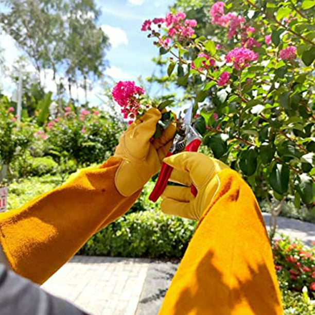Par de guantes de jardinería para mujer, guantes de trabajo en el jardín  para desmalezar, plantar y excavar Adepaton Herramientas de Jardinería