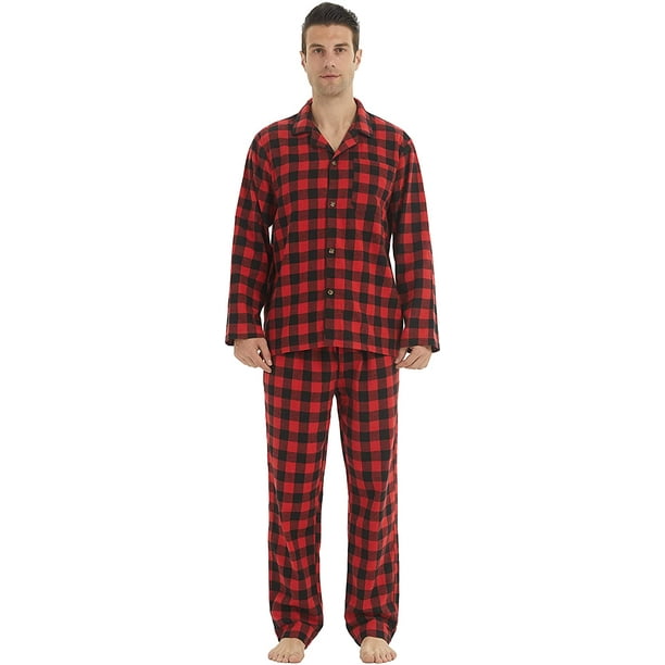  Pijamas de algodón para hombre, conjuntos de pijama de  primavera y otoño, ropa de dormir casual para hombre, pijama transpirable  (color B, talla: código XL) : Ropa, Zapatos y Joyería